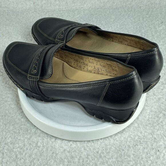 Sofft Shoes Women's Size 9M Black 1019701 Leather Slip-on Loafers Cushioned - Picture 2 of 9